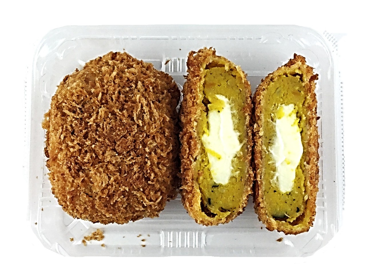 栗かぼちゃとチーズソースの包み揚げ