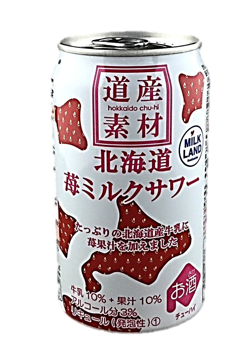 道産素材 苺ミルクサワー350ml 北海