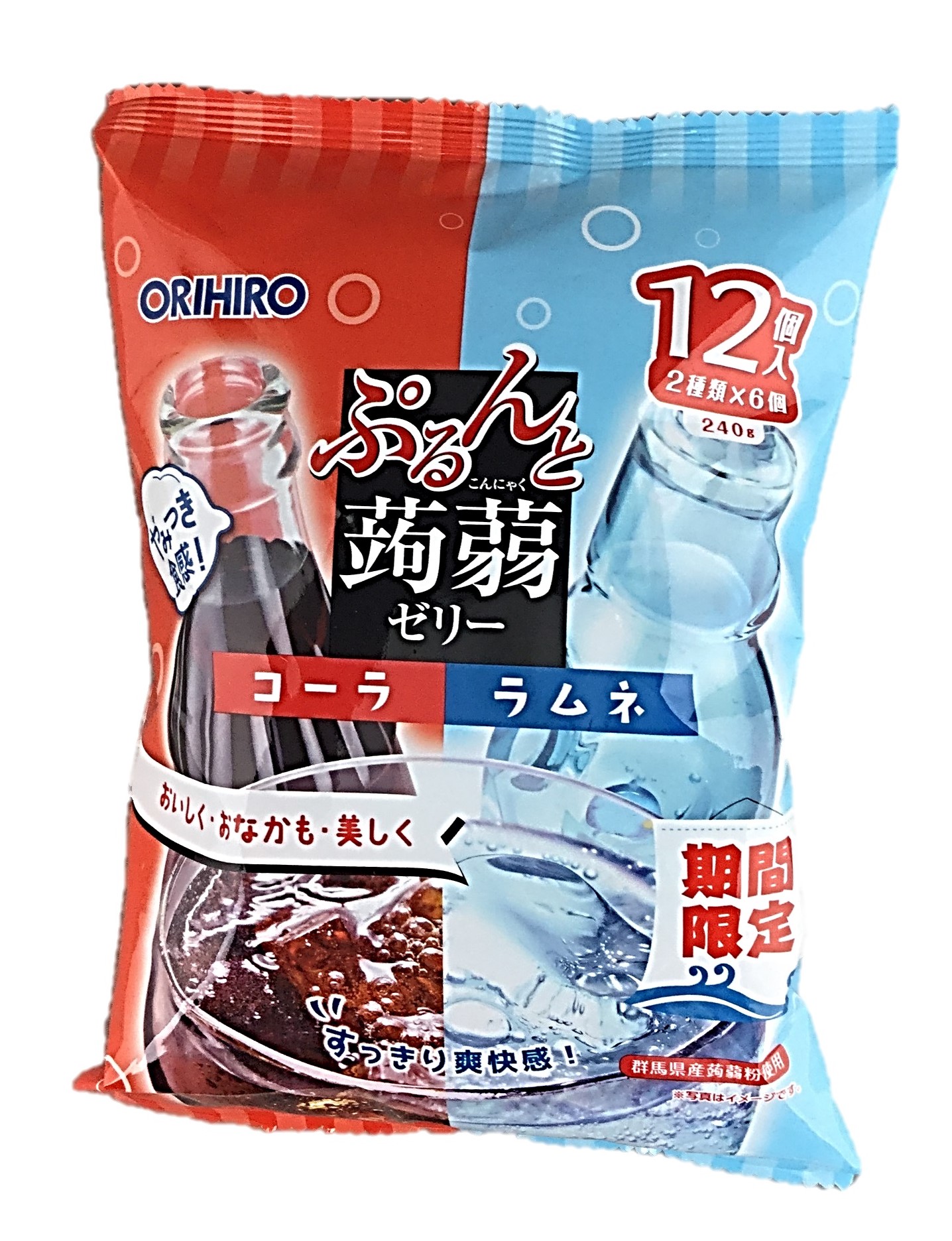 ぷるんと蒟蒻ゼリー コーラ+ラムネ12個