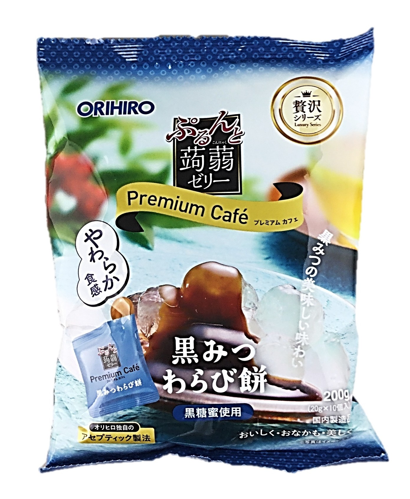 ぷるんと蒟蒻 黒みつわらび餅200g オ