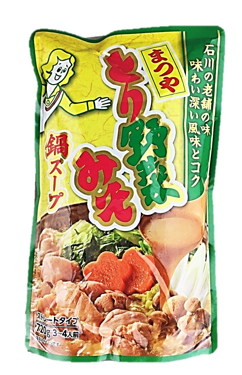 まつやとり野菜みそ鍋スープ720g イチ