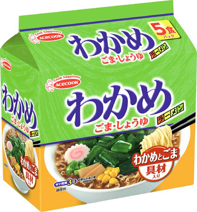 わかめラーメンごま・しょうゆ 5食440