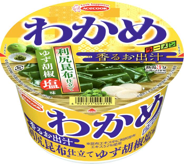 わかめラーメン ゆず胡椒塩味71g エー