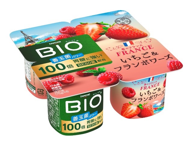 ビオ いちご&フランボワーズ75g×4