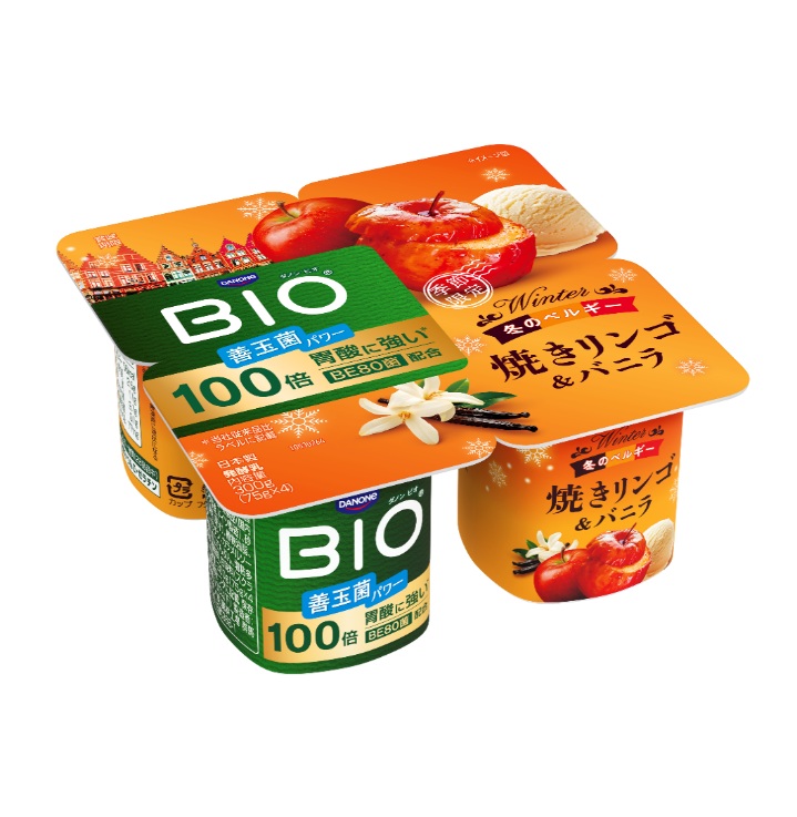 ビオ 焼きリンゴ&バニラ75g×4 ダノ