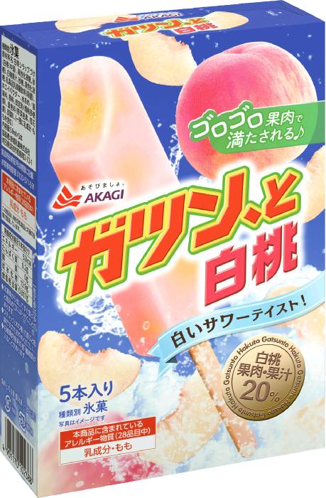 ガツン、と白桃58ml×5本 赤城乳業