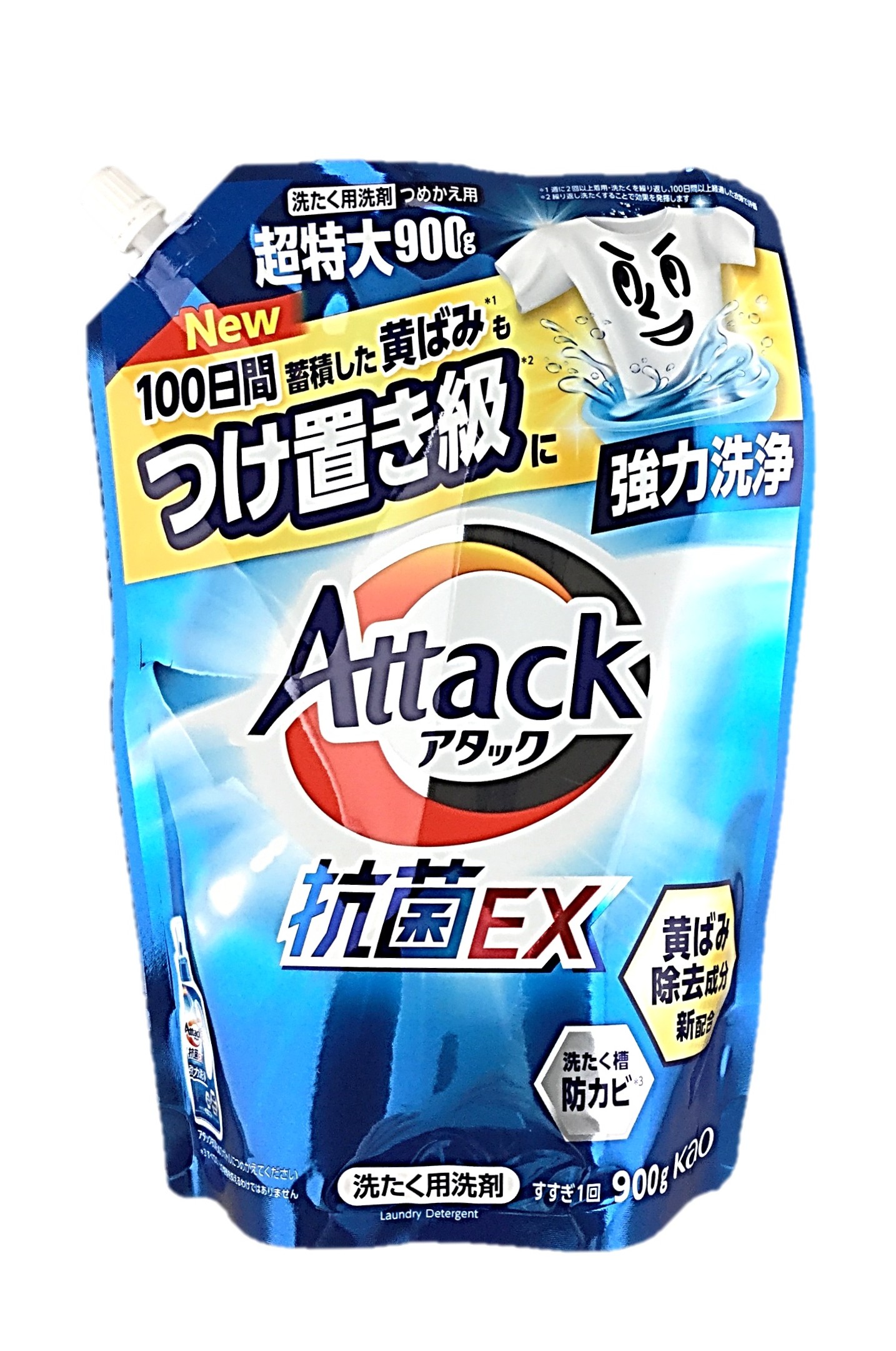 アタック抗菌EX つめかえ用900g 花