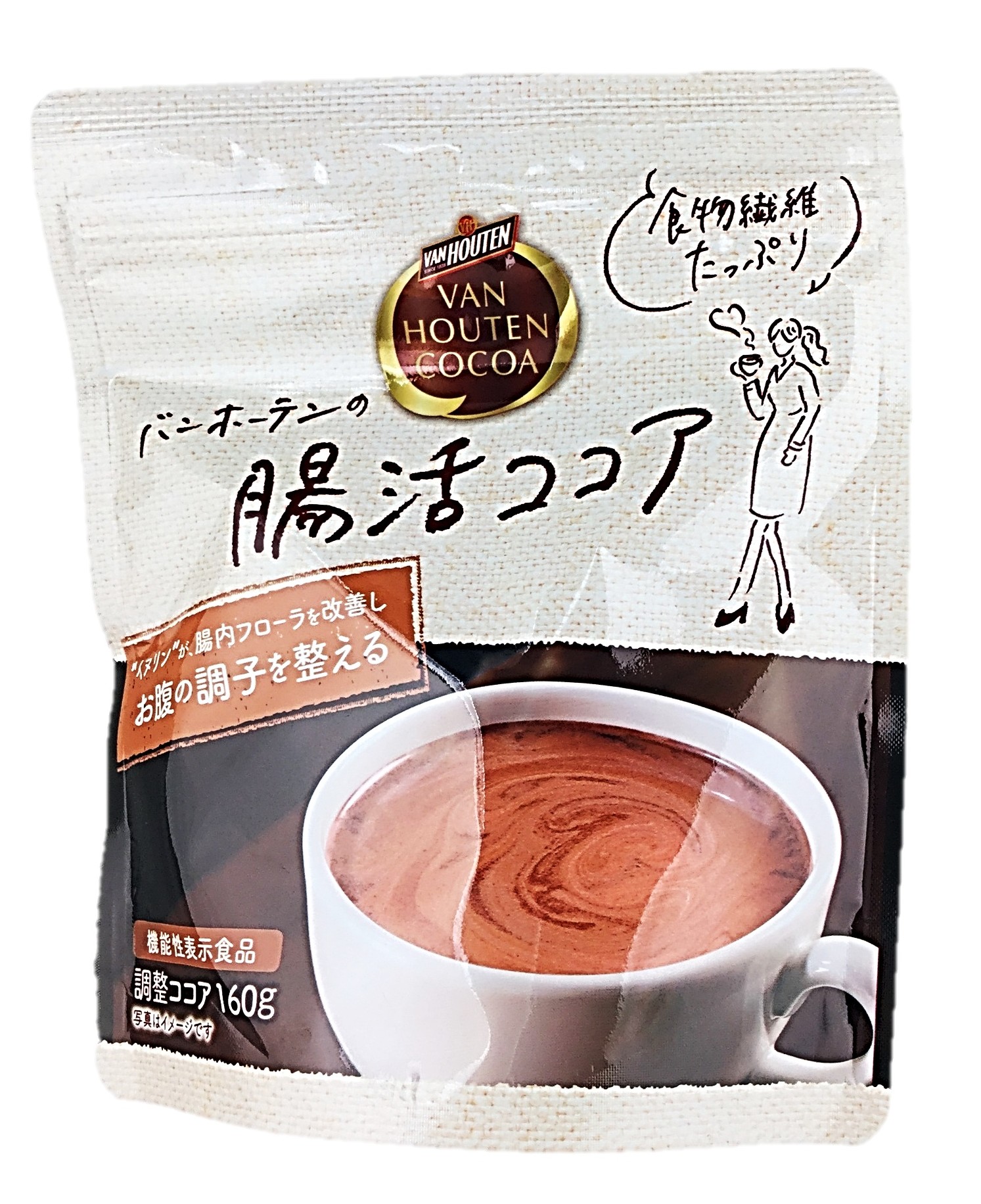 バンホーテン腸活ココア160g 片岡物産