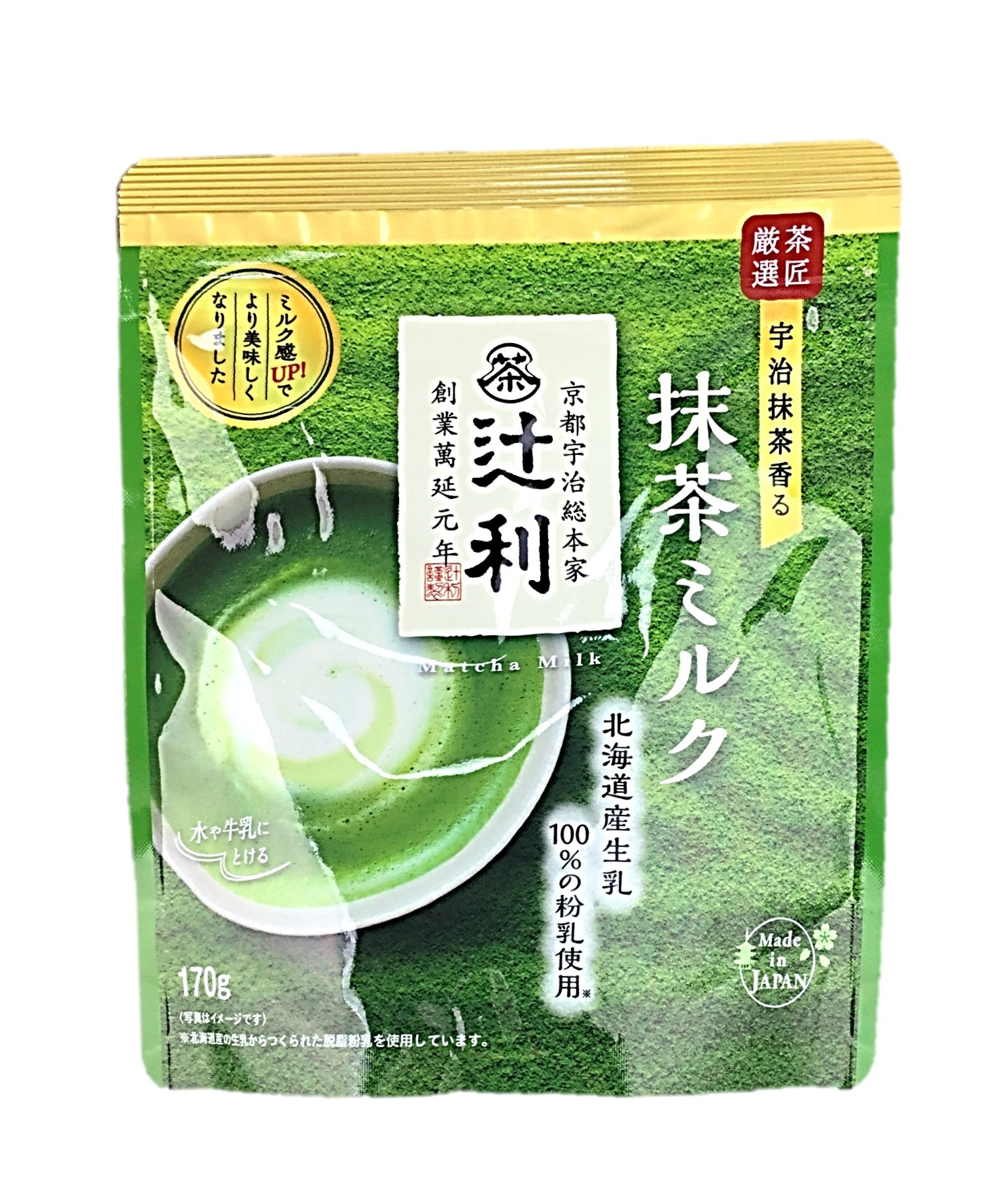 辻利抹茶ミルク170g 片岡物産