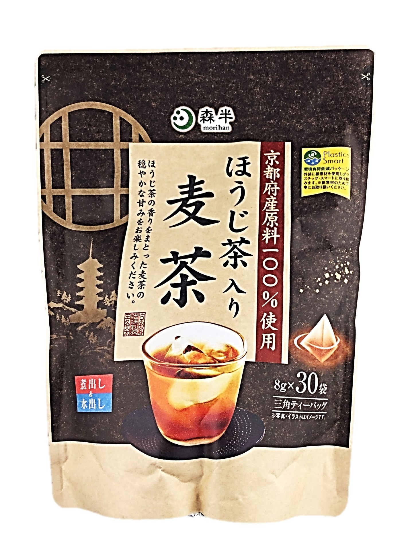 ほうじ茶入り麦茶8g×30P240g 森