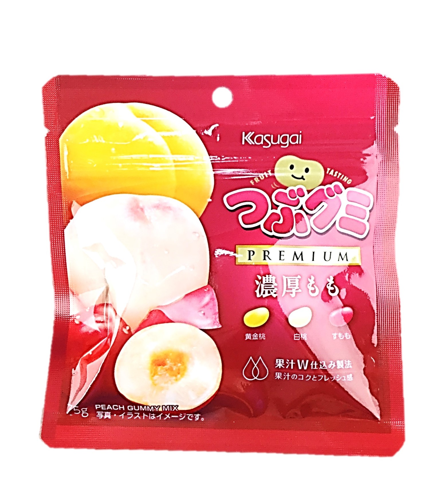 つぶグミPREMIUM濃厚もも75g 春