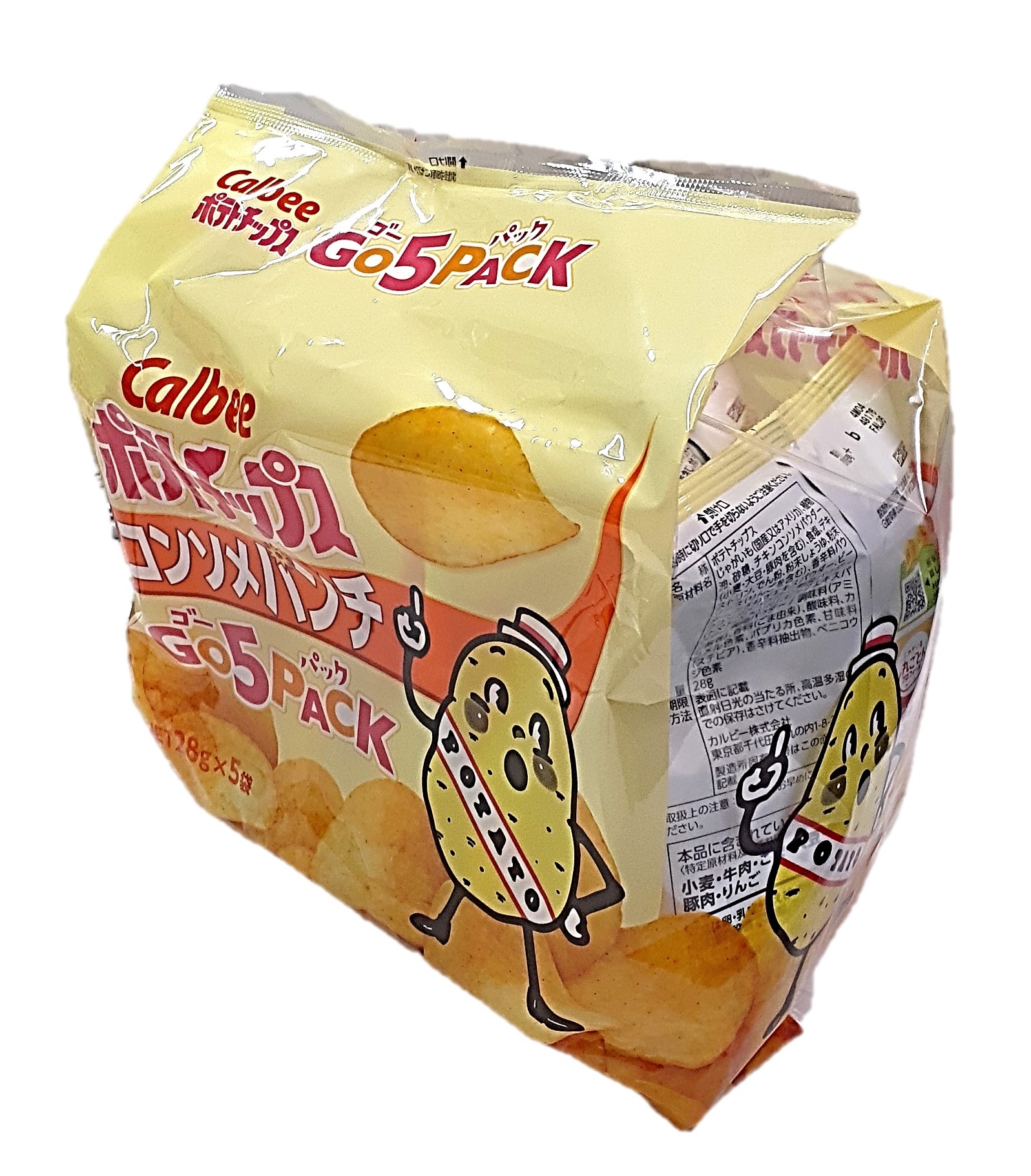 ポテトチップスコンソメゴー5パック140