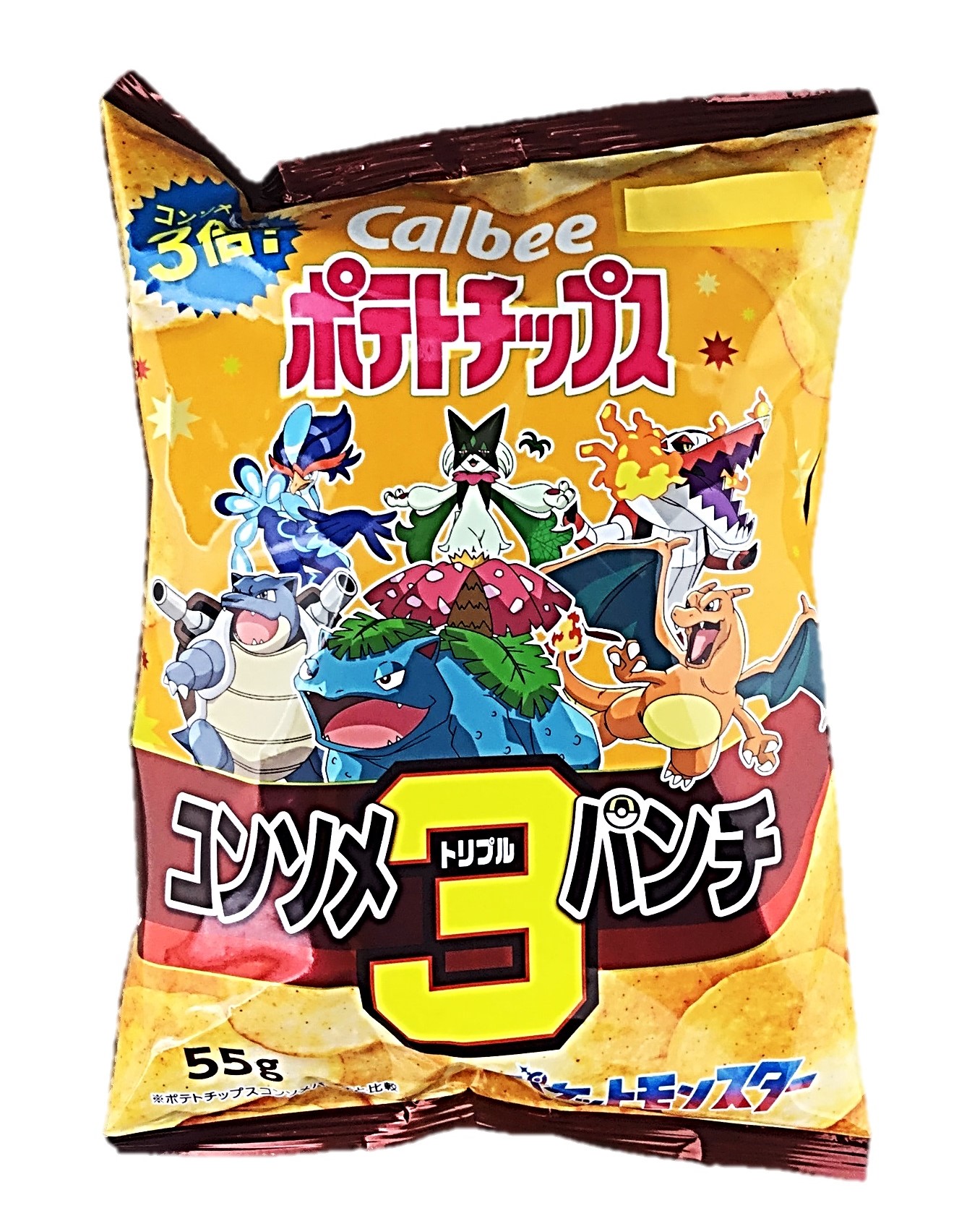 ポテトチップスコンソメトリプルパンチ55