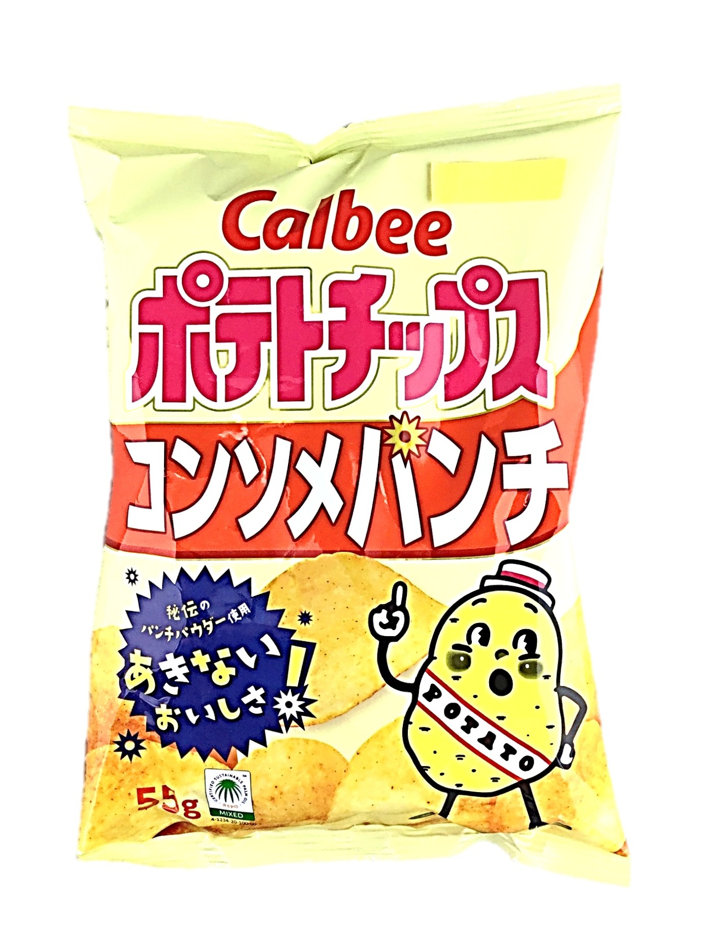 ポテトチップスコンソメパンチ55g カル
