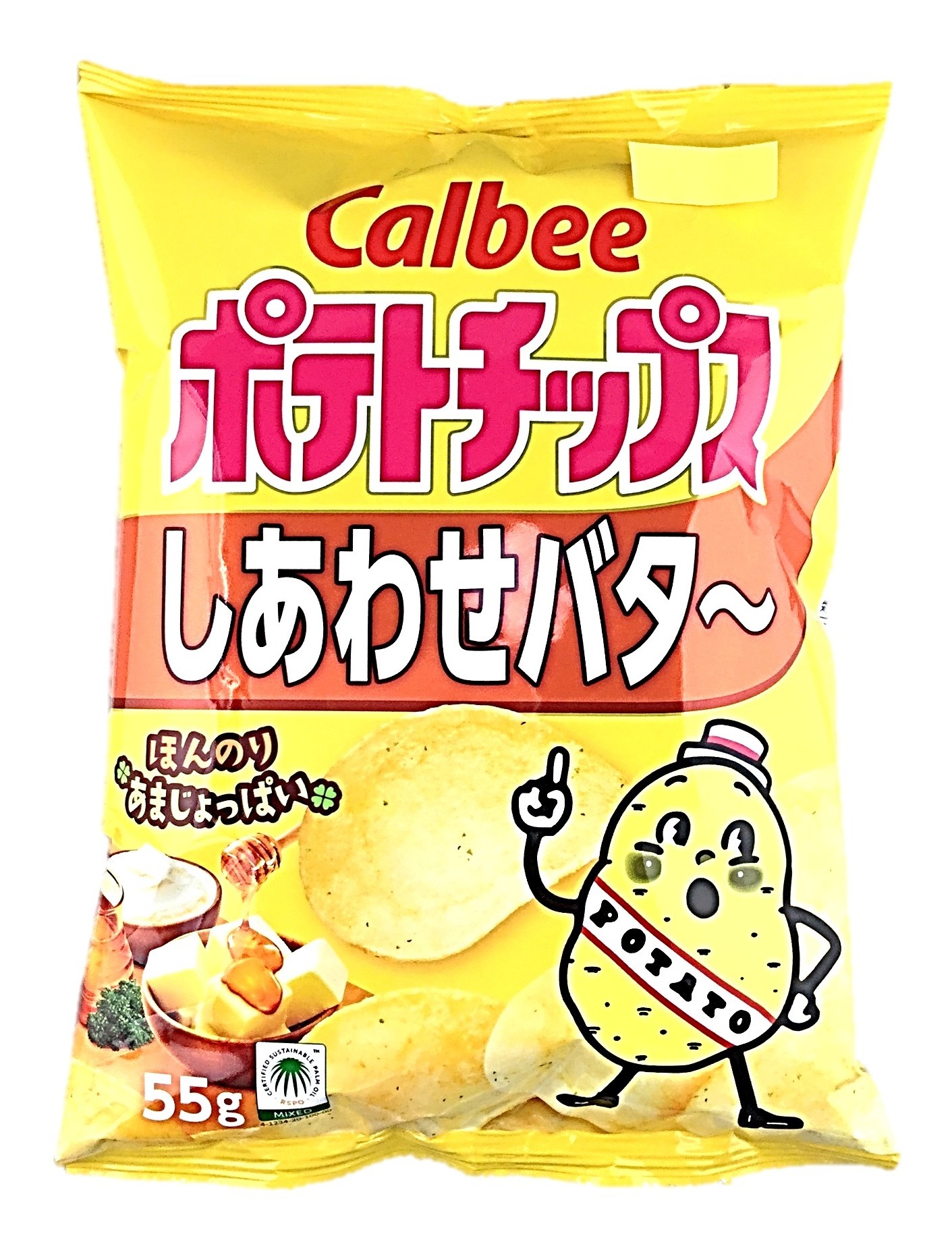 ポテトチップス しあわせバター55g カ