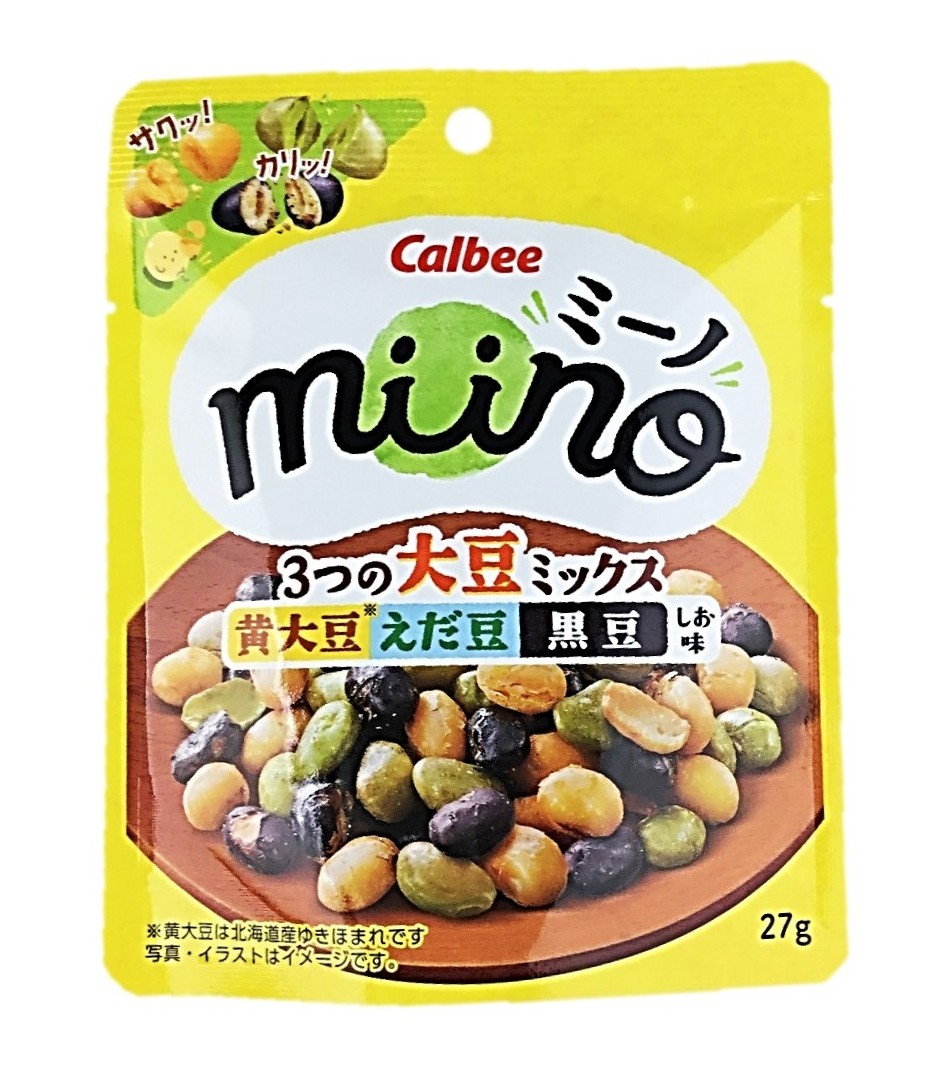 miino黄大豆えだ豆黒豆しお27g カ