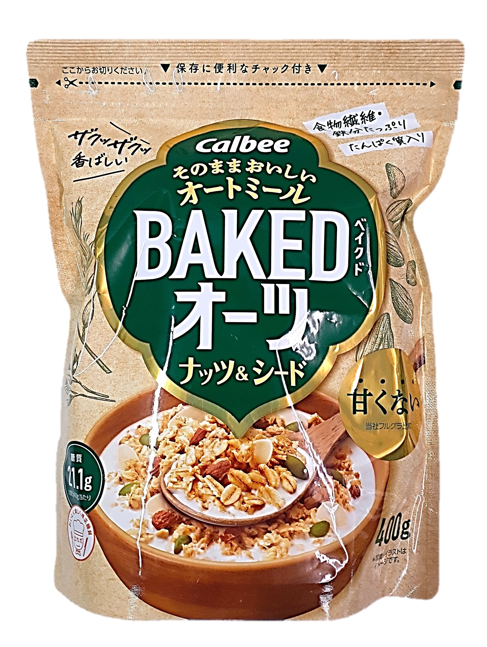 ベイクドオーツナッツ&シード400g カ