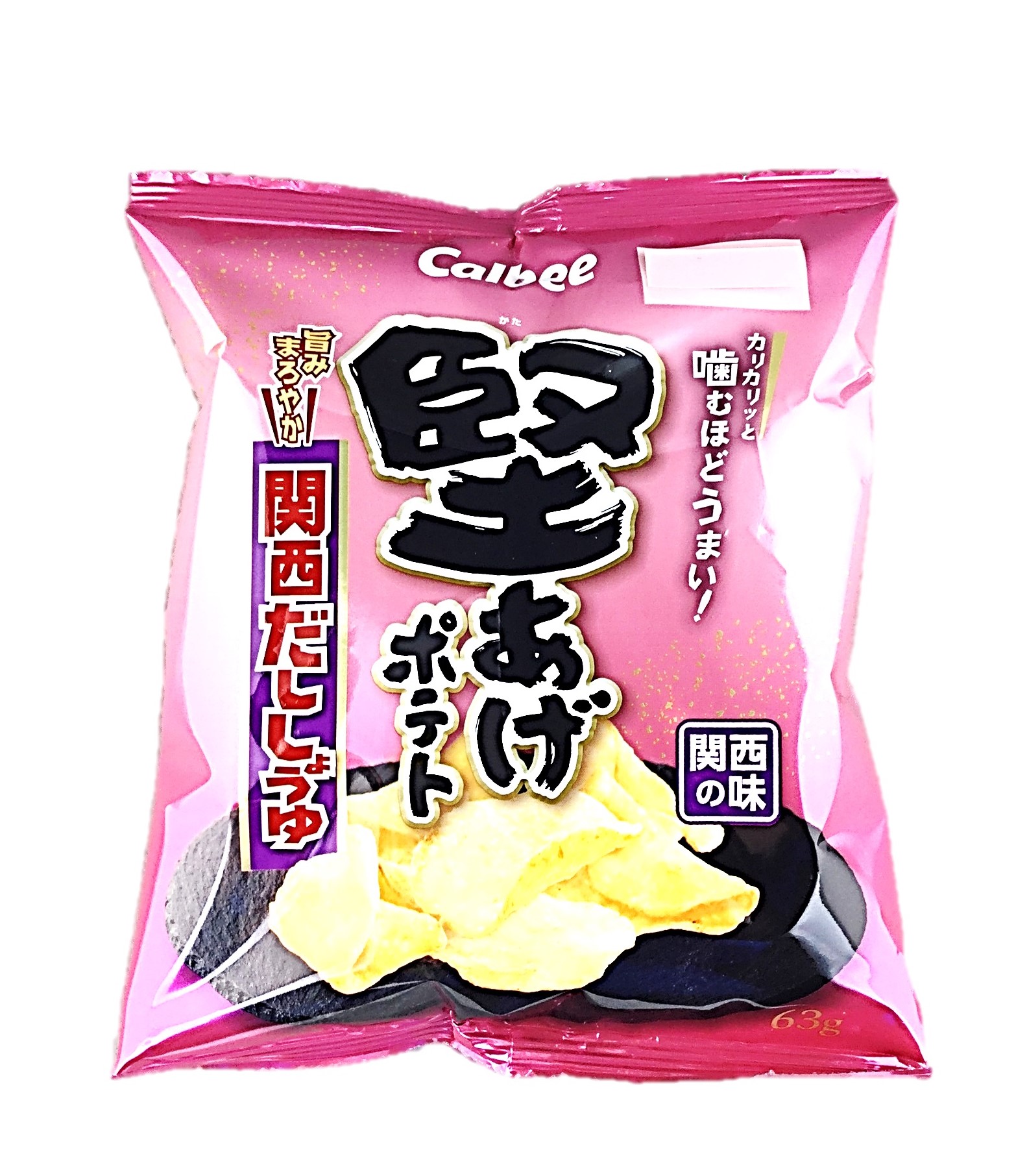 堅あげポテト 関西だししょうゆ63g カ