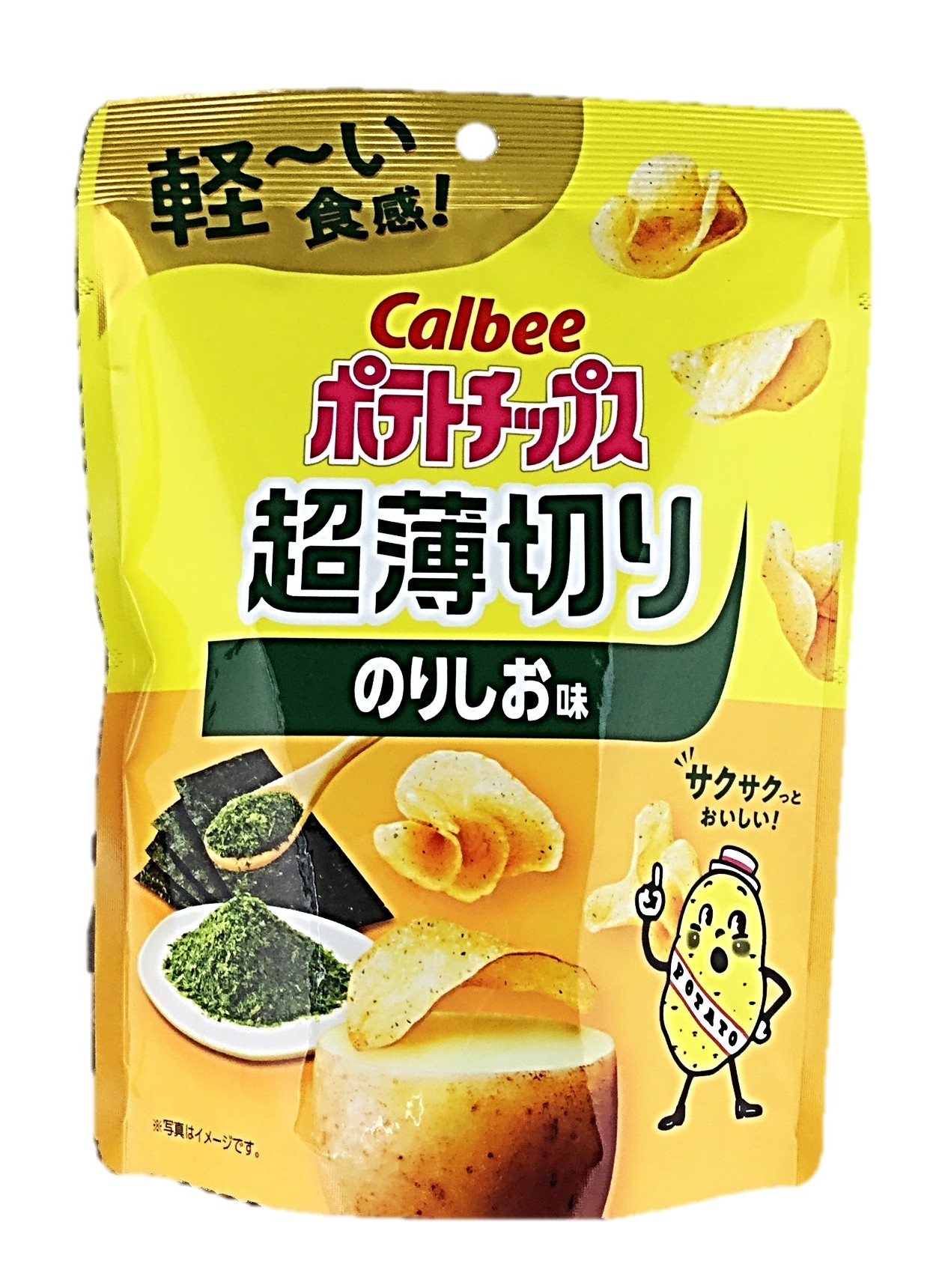 ポテトチップス超薄切りのりしお40g カ