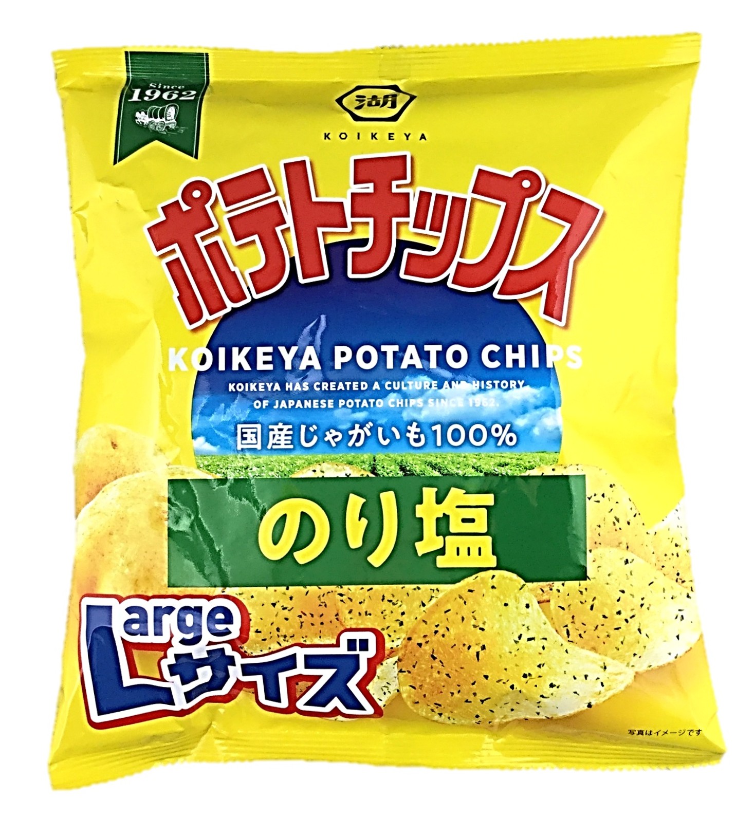 Lサイズポテトチップスのり塩108g 湖