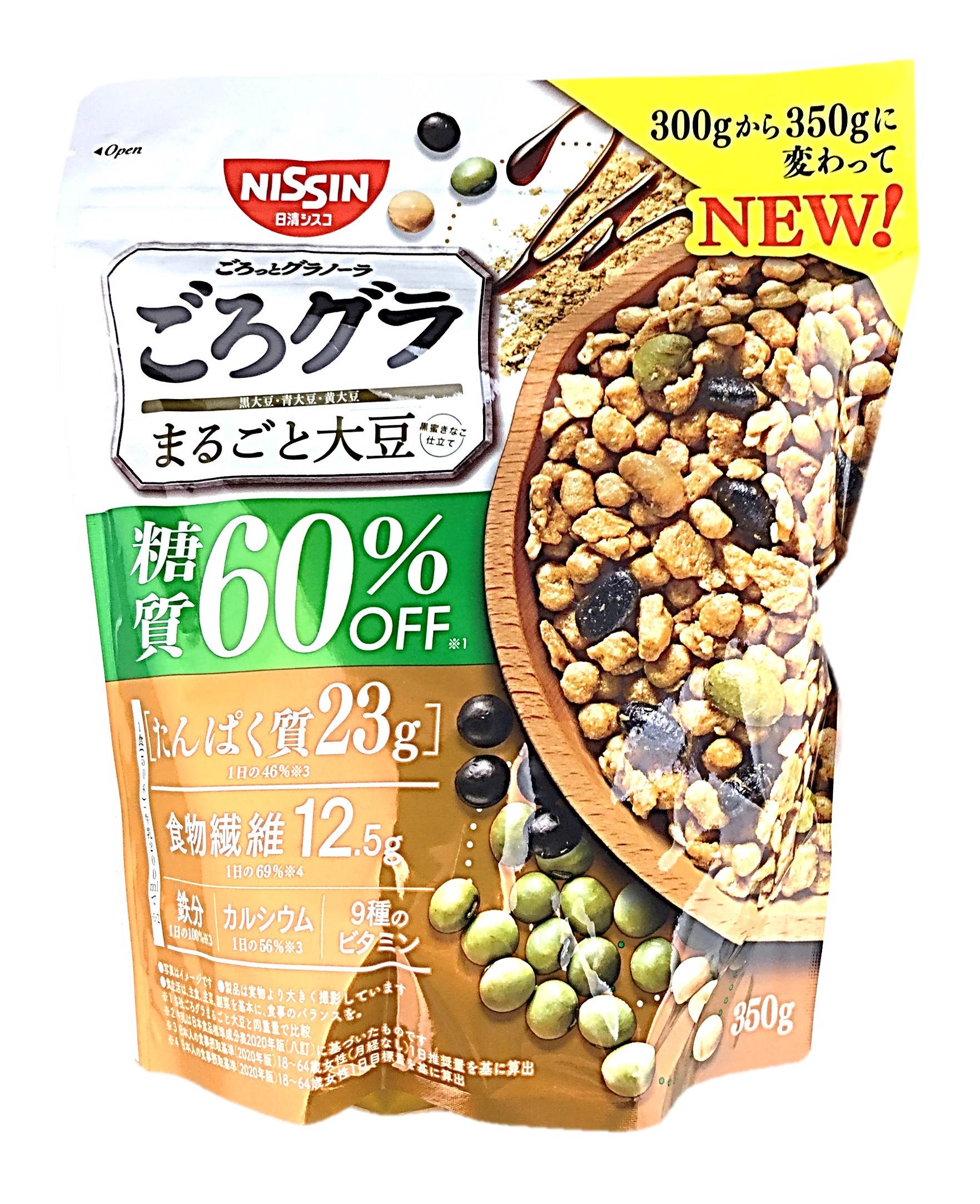 ごろグラ糖質60オフまるごと大豆350g