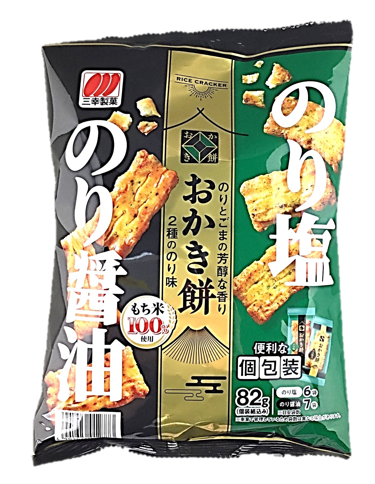 おかき餅2種ののり味82g 三幸製菓