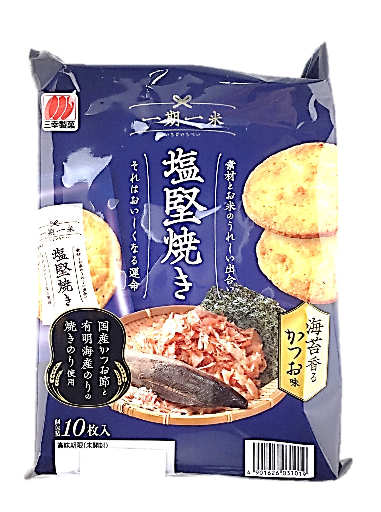 一期一米 塩堅焼き海苔香るかつお味10枚