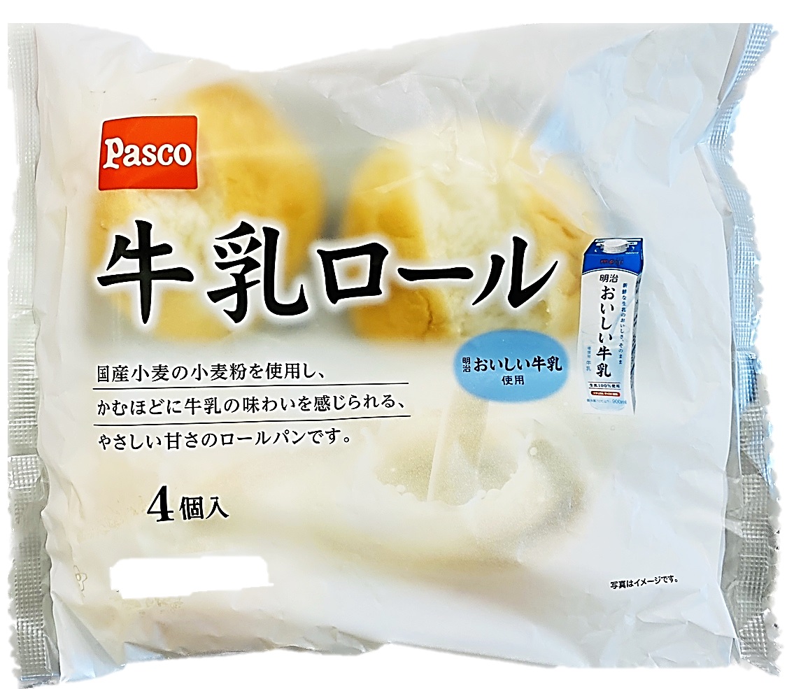牛乳ロール4個 パスコ