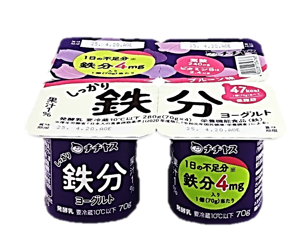 しっかり鉄分ヨーグルト70g×4 チチヤ