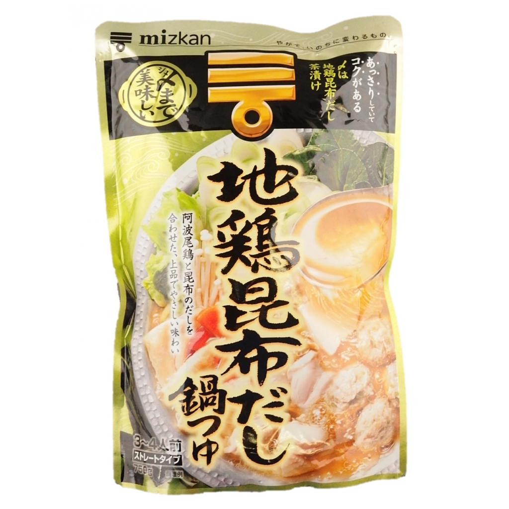 〆まで美味しい地鶏昆布だし鍋つゆ750g