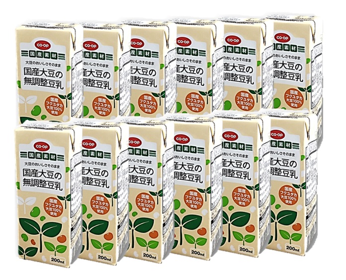 国産大豆の無調整豆乳(フクユタカ)ケース
