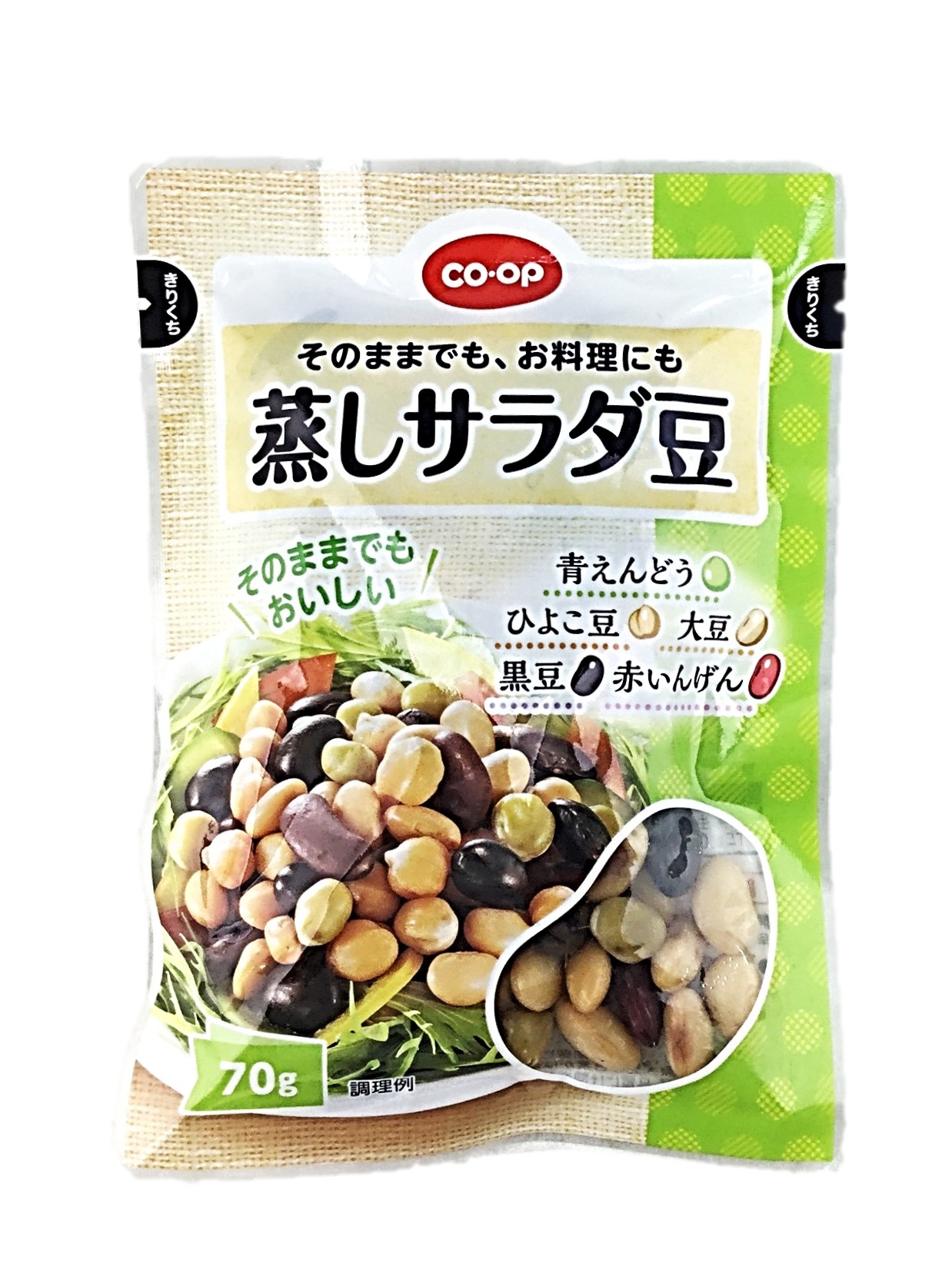 蒸しサラダ豆70g コープ
