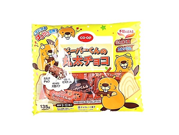 ビーバーくんの丸太チョコ135g コープ