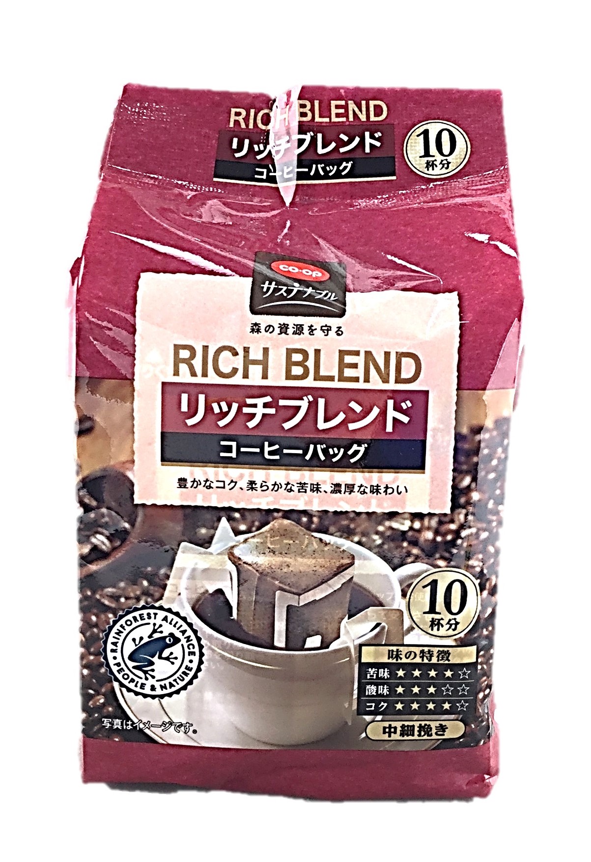 コーヒーバッグリッチブレンド10杯分≪袋