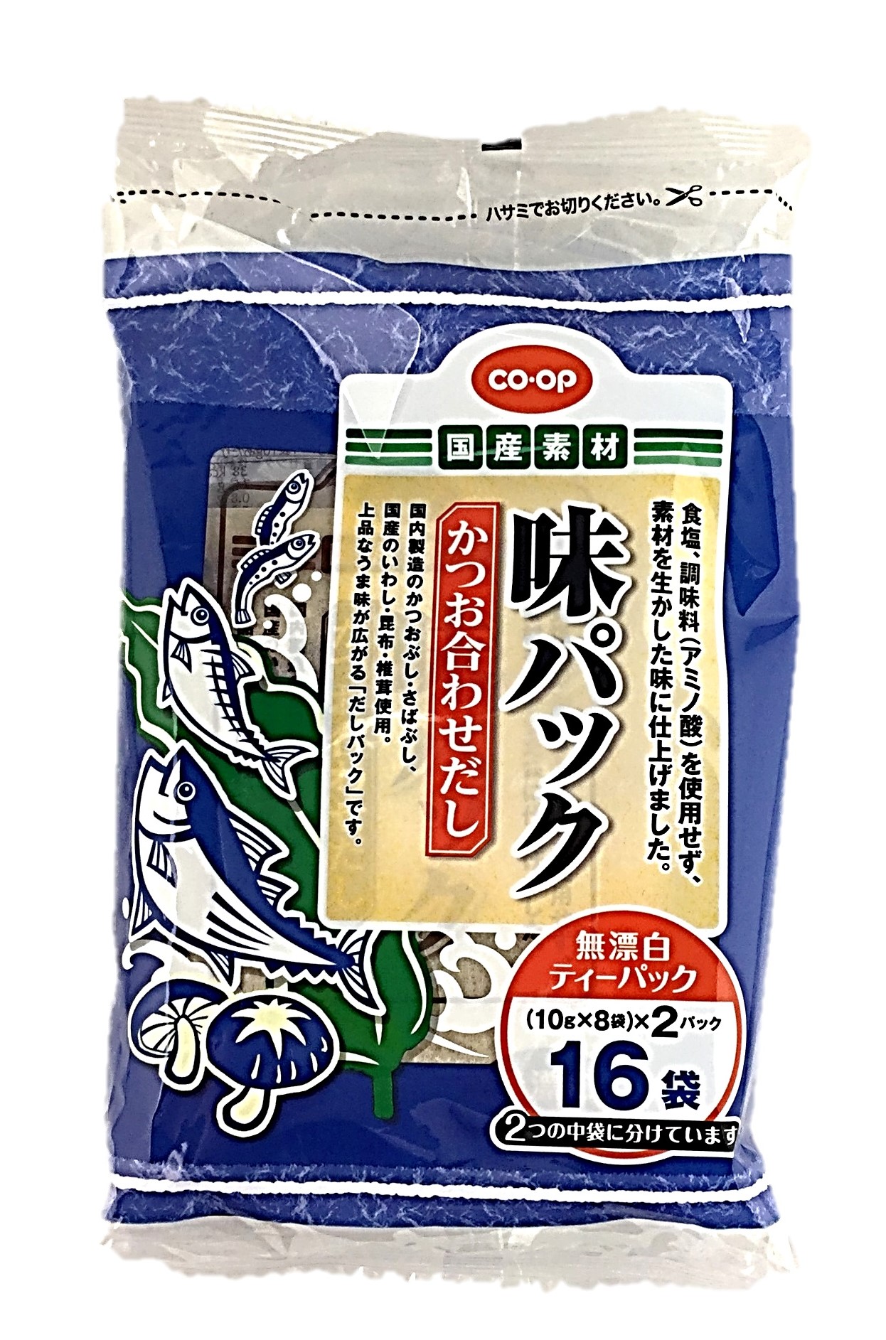 味パック かつお合わせだし16袋 コープ