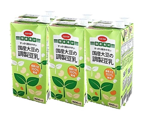 国産大豆の調製豆乳ケース1000ml×6