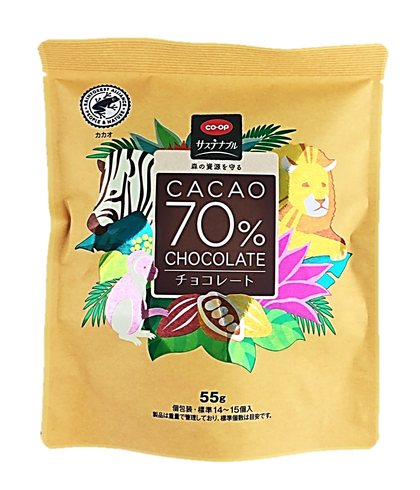 カカオ70%チョコレート55g コープ