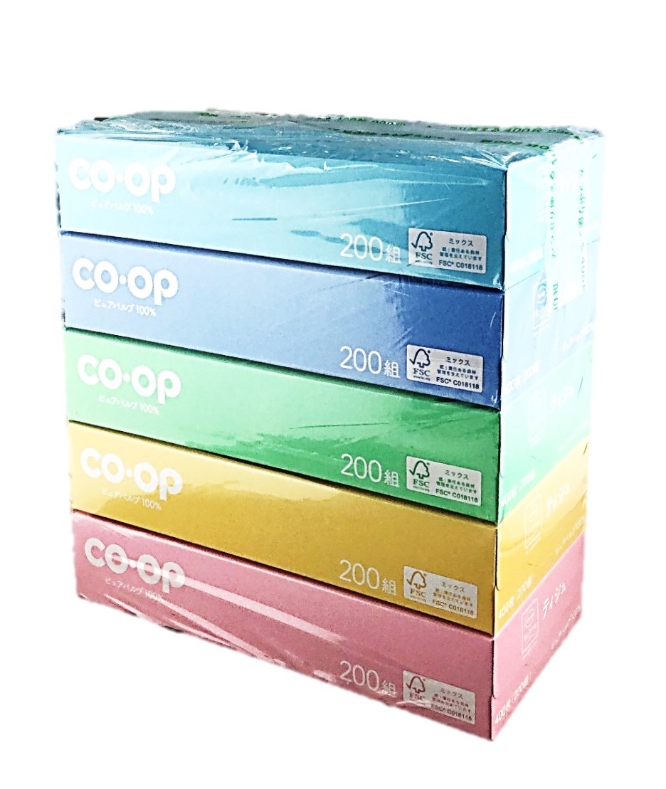 ティシュ200組×5個 コープ