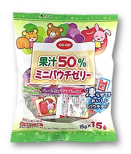 果汁50%ミニパウチゼリー15g×15個