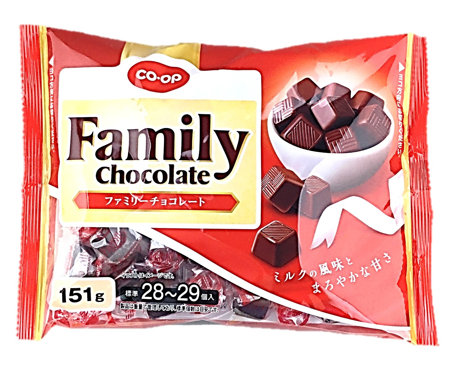 ファミリーチョコレート151g コープ