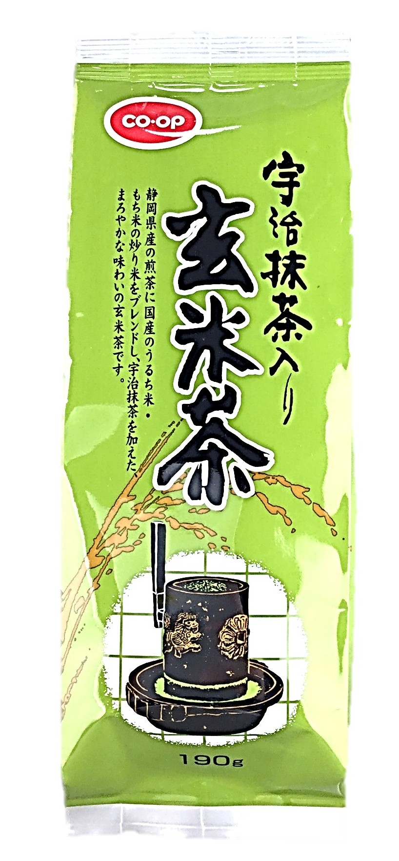 宇治抹茶入り玄米茶190g コープ