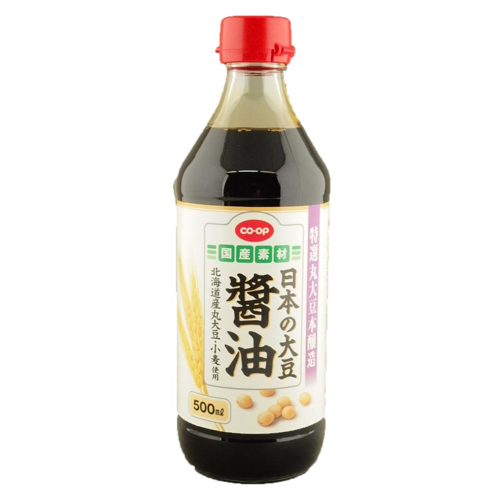 日本の大豆醤油500ml コープ