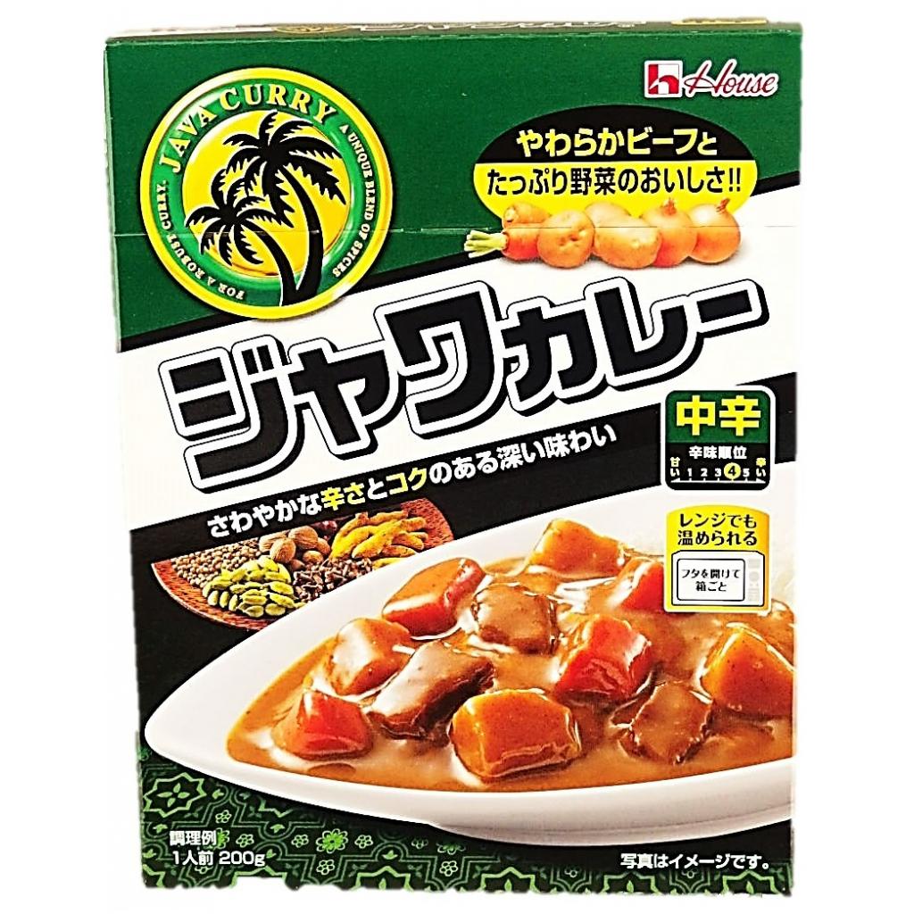 レトルトジャワカレー 中辛200g ハウ