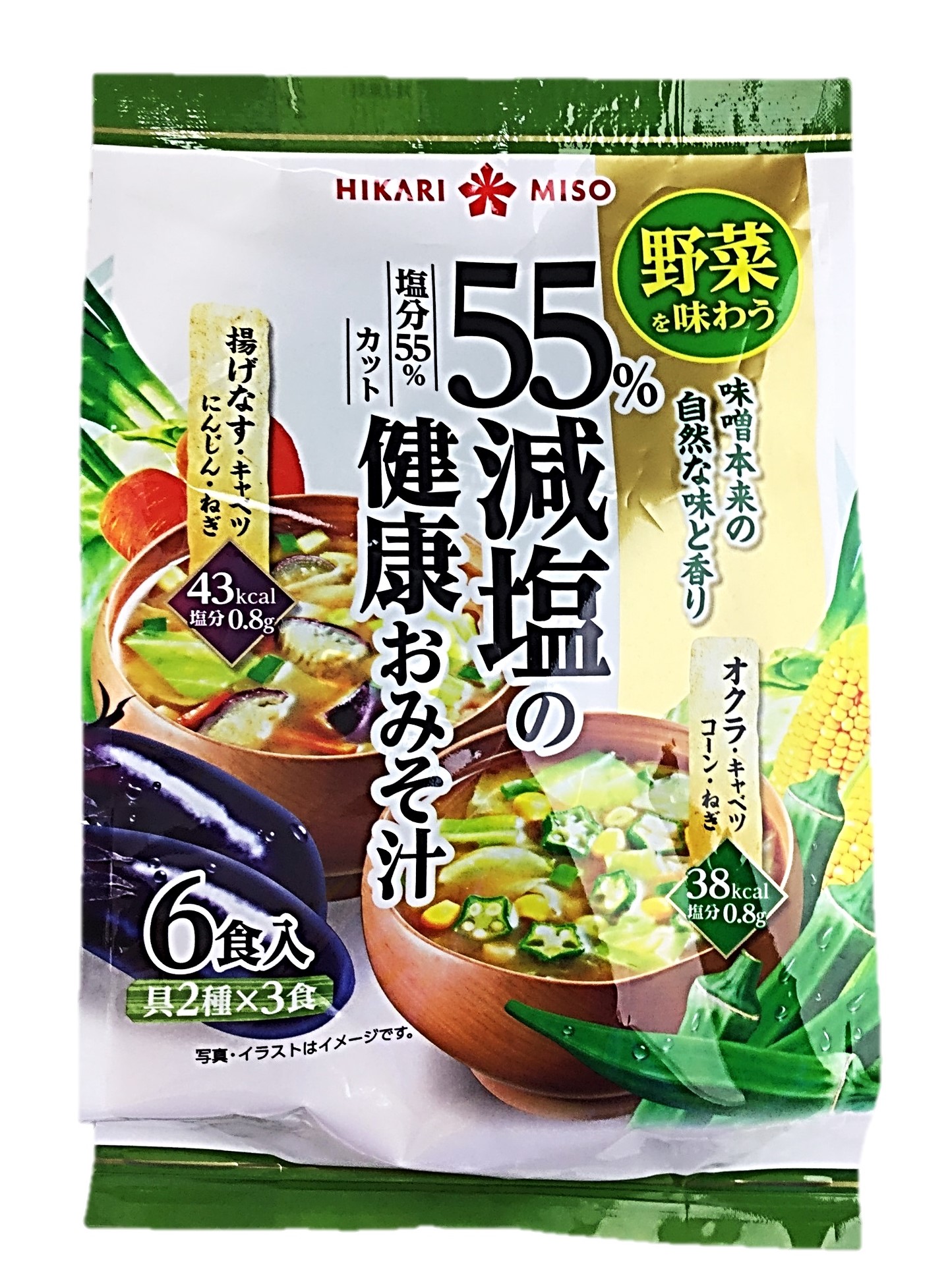 55%減塩の健康おみそ汁6食 ひかり味噌