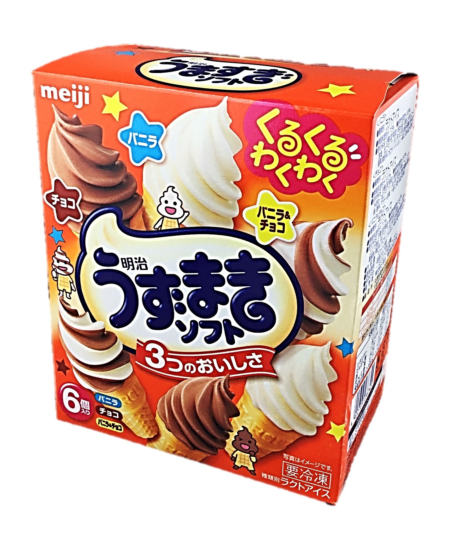 うずまきソフトバニラ&チョコ70ml×6