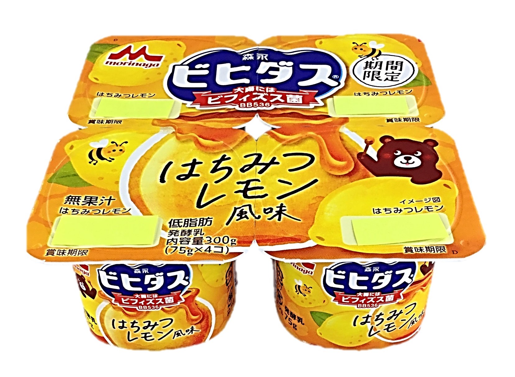 ビヒダスはちみつレモン風味75g×4 森