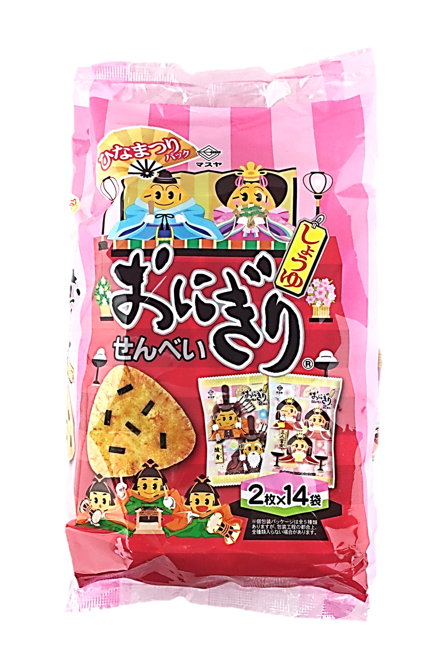 おにぎりせんべいひなまつりパック2枚×1