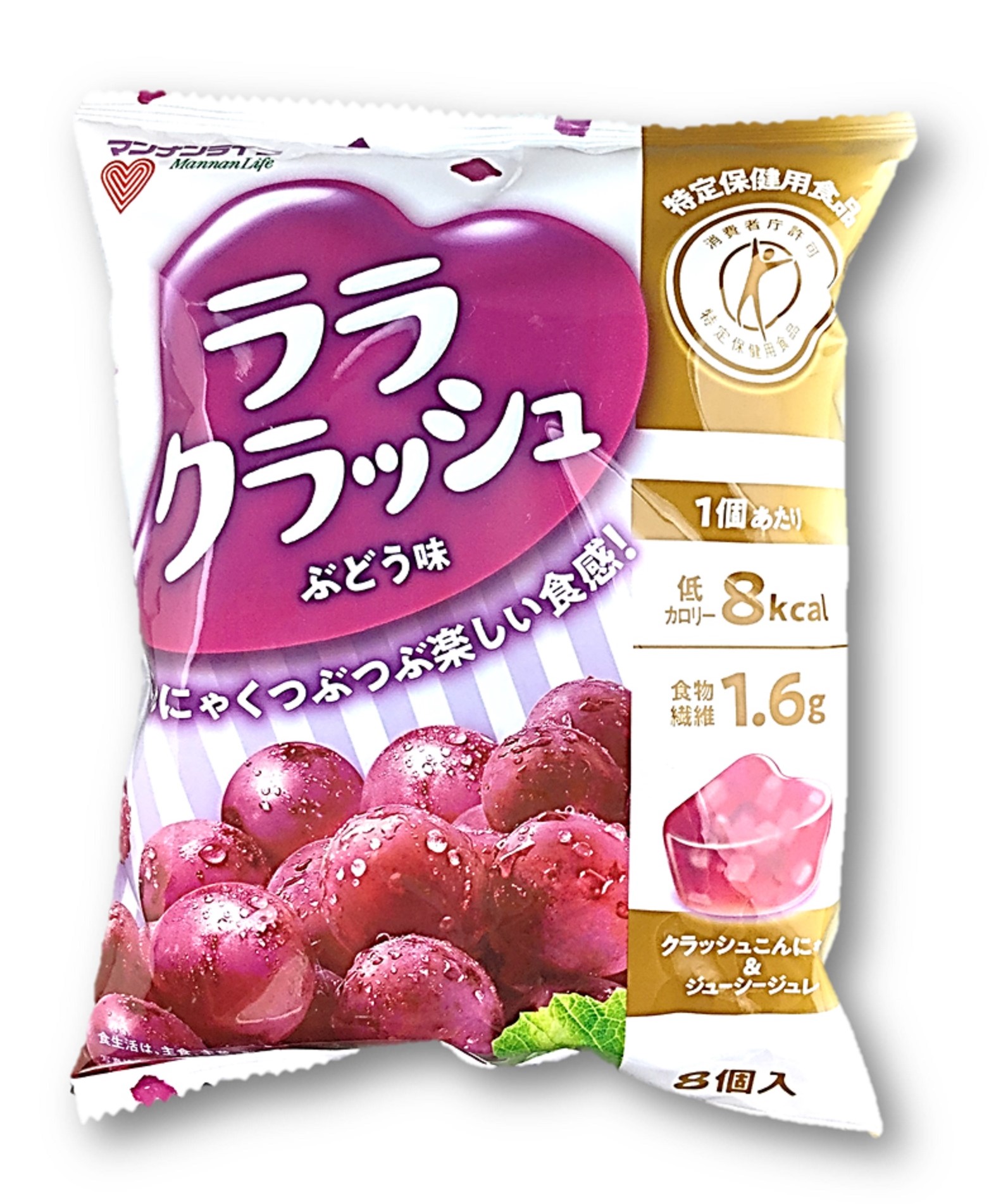 蒟蒻畑ララクラッシュ ぶどう味8個 マン