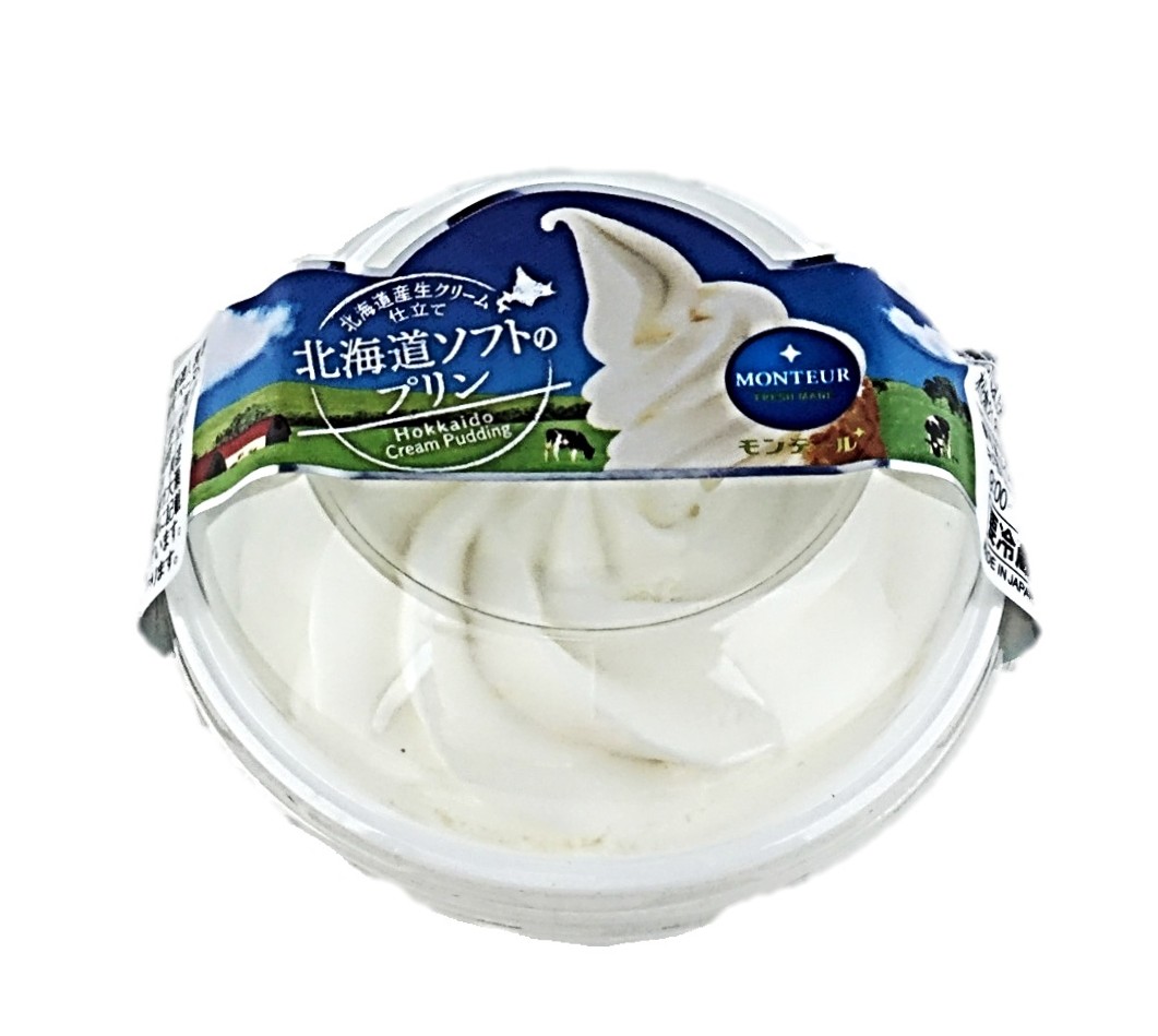 北海道ソフトのプリン1個 モンテール