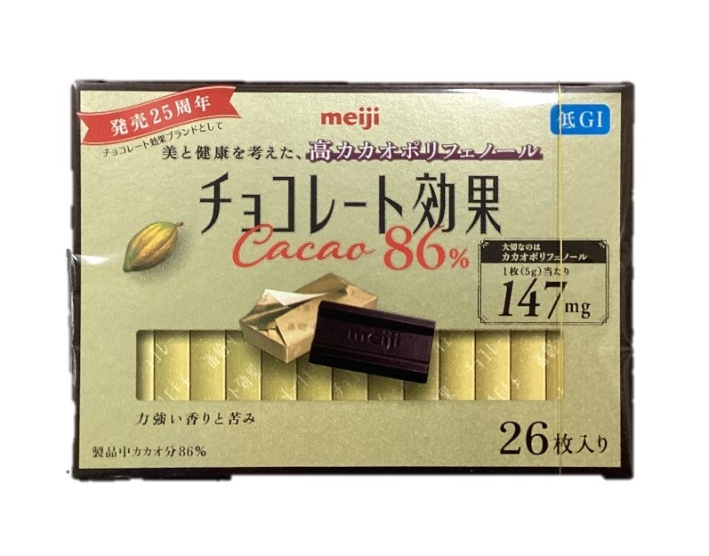 チョコ効果カカオ86%箱  130g 明